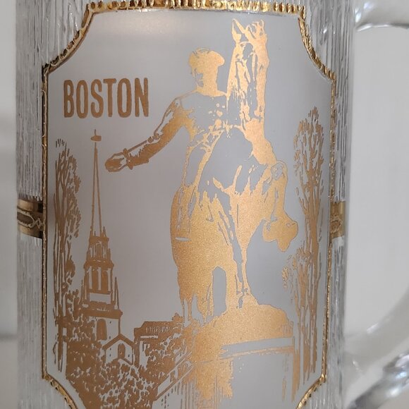 Rare Find Collectible Culver Vintage Boston MA 22 Karat Gold Beer Stein - Picture 2 of 9
